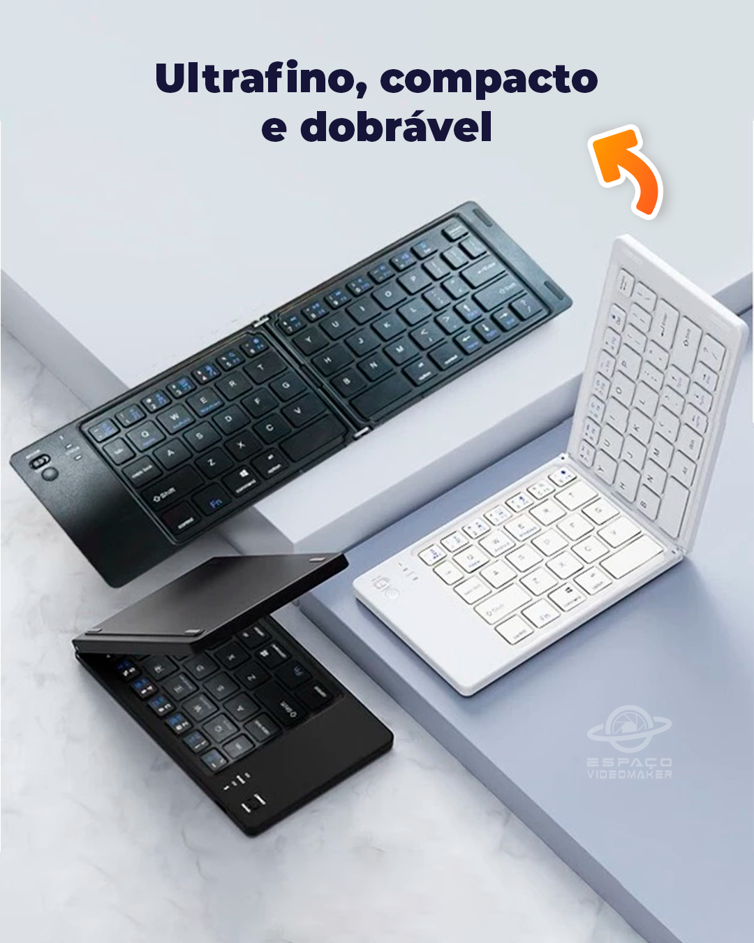 Mini Teclado Portátil K028C Bluetooth Sem Fio COM MOUSE