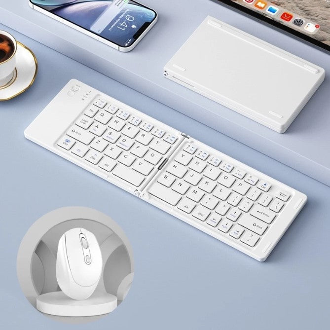 Mini Teclado Portátil K028C Bluetooth Sem Fio COM MOUSE