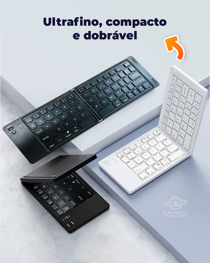Mini Teclado Portátil K028C Bluetooth Sem Fio COM MOUSE
